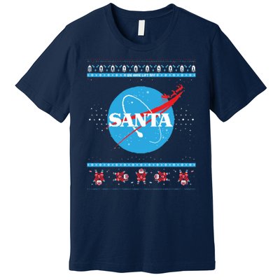 Cool Pixle S.A.N.T.A Take Off Holiday Christmas Sweater Premium T-Shirt