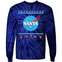 Cool Pixle S.A.N.T.A Take Off Holiday Christmas Sweater Tie-Dye Long Sleeve Shirt