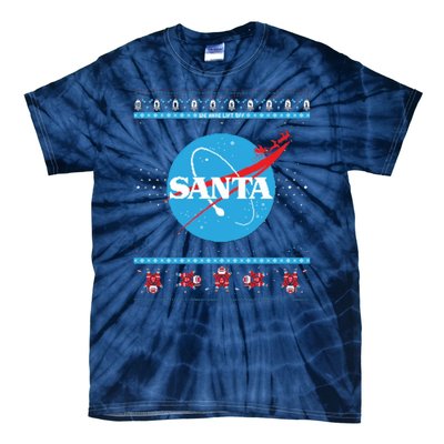 Cool Pixle S.A.N.T.A Take Off Holiday Christmas Sweater Tie-Dye T-Shirt