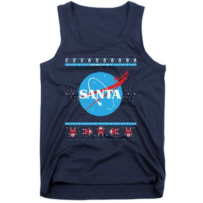 Cool Pixle S.A.N.T.A Take Off Holiday Christmas Sweater Tank Top