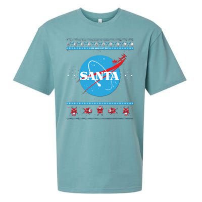 Cool Pixle S.A.N.T.A Take Off Holiday Christmas Sweater Sueded Cloud Jersey T-Shirt