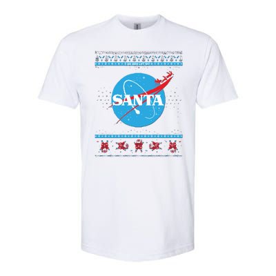 Cool Pixle S.A.N.T.A Take Off Holiday Christmas Sweater Softstyle® CVC T-Shirt