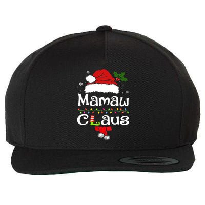 Christmas Pajamas Santa Claus Xmas Funny Gift Mamaw Claus Gift Wool Snapback Cap