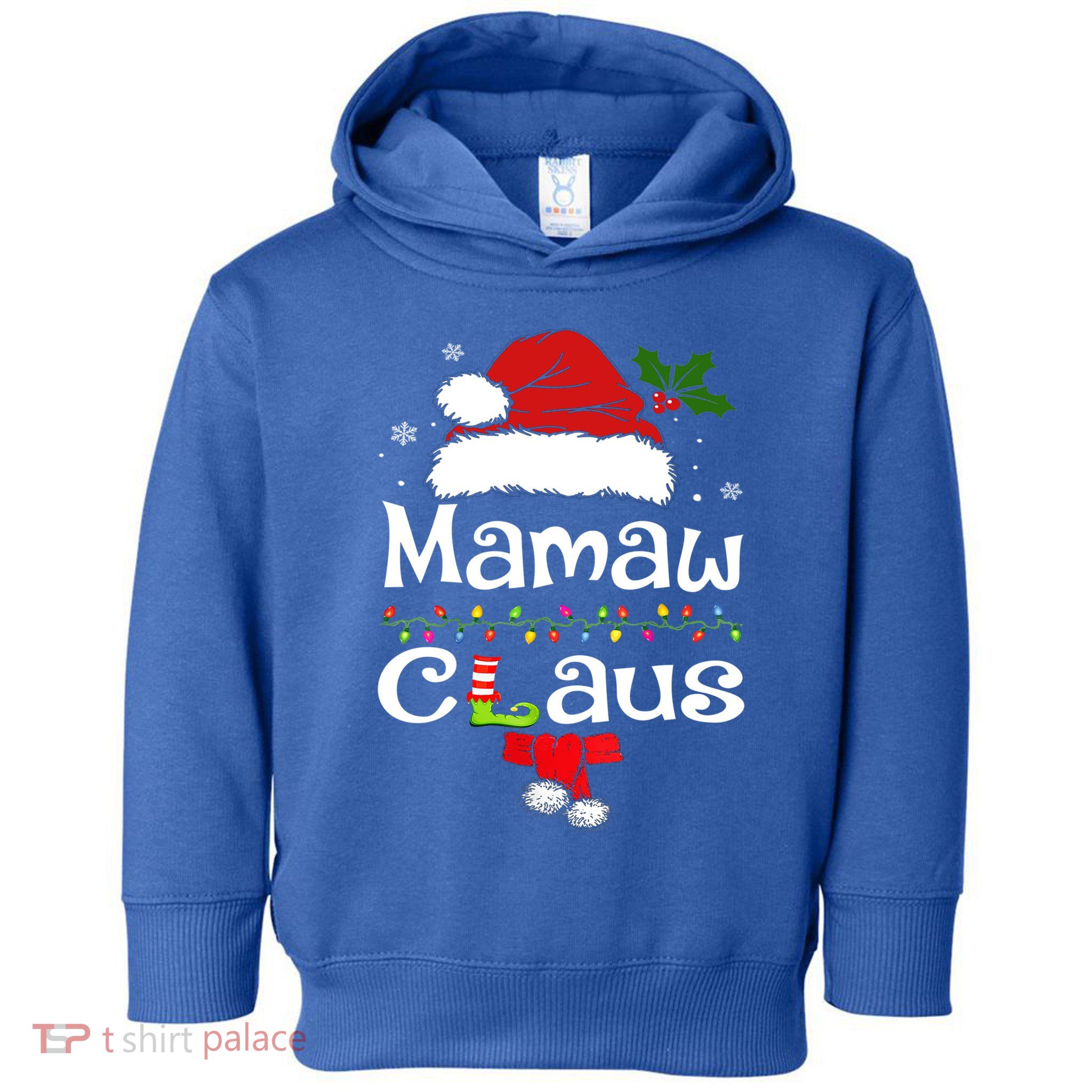 Christmas Pajamas Santa Claus Xmas Funny Gift Mamaw Claus Gift Toddler Hoodie