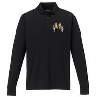 Cats Playing Saxophone Jazz Sax Musician Saxophonist Performance Long Sleeve Polo