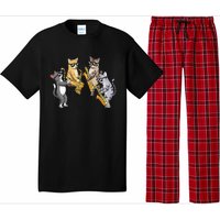 Cats Playing Saxophone Jazz Sax Musician Saxophonist Pajama Set