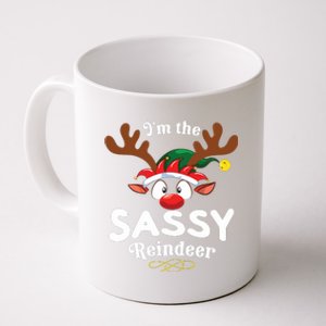 Christmas Pjs Sassy Xmas Reindeer Matching Coffee Mug