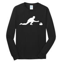 Curling Patent Stone Tall Long Sleeve T-Shirt