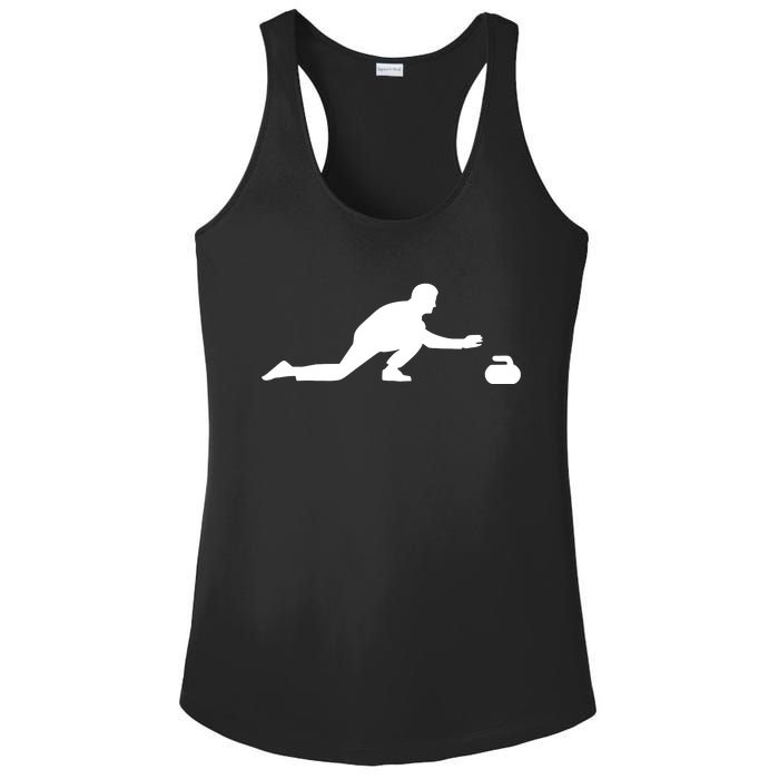 Curling Patent Stone Ladies PosiCharge Competitor Racerback Tank