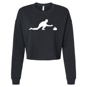 Curling Patent Stone Cropped Pullover Crew