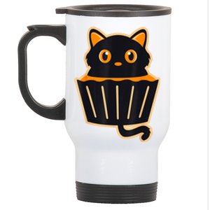 Cat Puncake Shirts Funny Lazy Halloween Costume Cat Lovers Stainless Steel Travel Mug