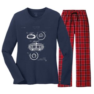 Curling Patent Stone Women's Long Sleeve Flannel Pajama Set 