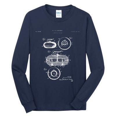 Curling Patent Stone Tall Long Sleeve T-Shirt