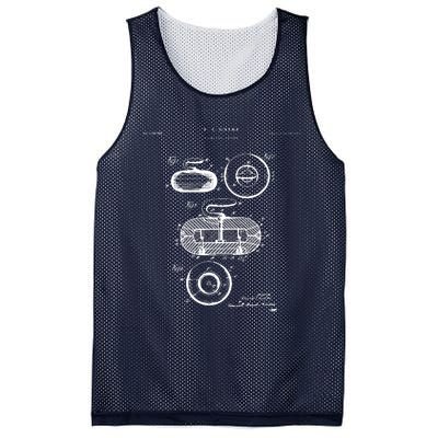 Curling Patent Stone Mesh Reversible Basketball Jersey Tank