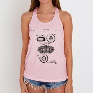 Curling Patent Stone Women's Knotted Racerback Tank