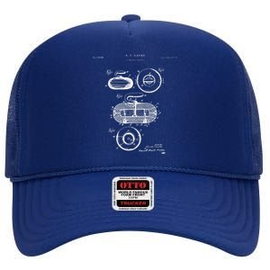 Curling Patent Stone High Crown Mesh Back Trucker Hat