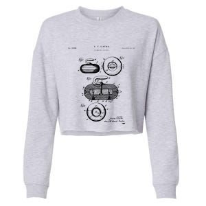 Curling Patent Stone Cropped Pullover Crew