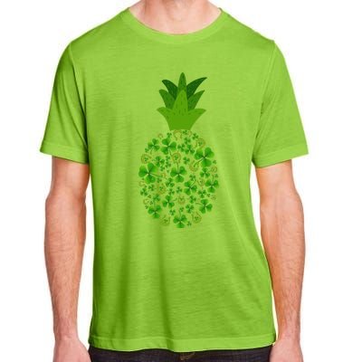 Cute Pineapple Shamrock Leaf Clover Saint Patrick's Day Adult ChromaSoft Performance T-Shirt