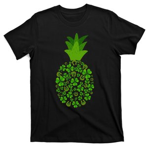 Cute Pineapple Shamrock Leaf Clover Saint Patrick's Day T-Shirt