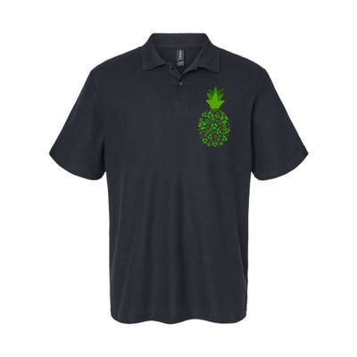 Cute Pineapple Shamrock Leaf Clover Saint Patrick's Day Softstyle Adult Sport Polo