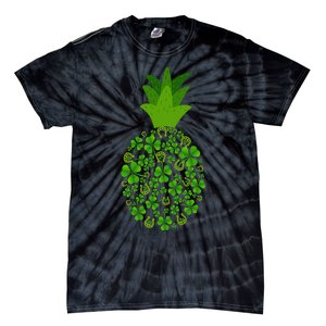 Cute Pineapple Shamrock Leaf Clover Saint Patrick's Day Tie-Dye T-Shirt