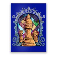 Chess Pieces Stained Glass Artwork Unique Chess Player Board Meaningful Gift Poster