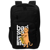 Cat Playing Saxophone Cat Jazz Sax Saxophonist Cat Musician Impact Tech Backpack