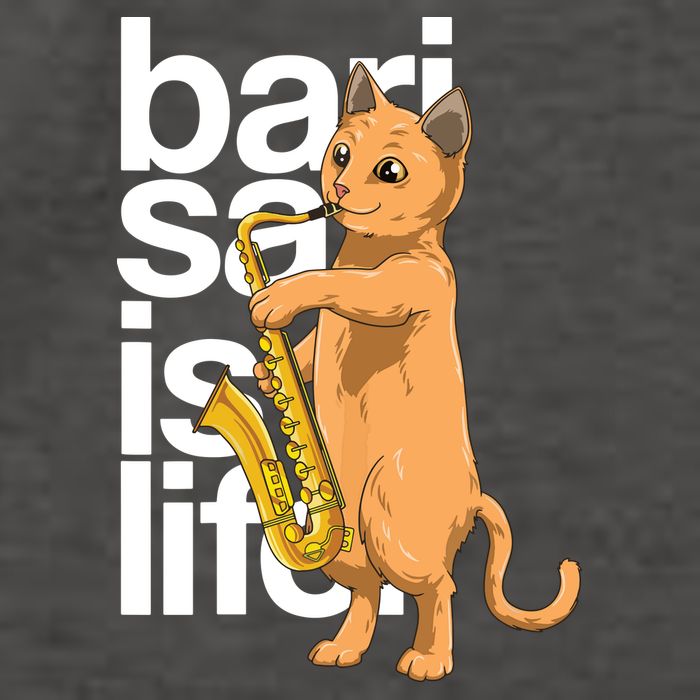 Cat Playing Saxophone Cat Jazz Sax Saxophonist Cat Musician Vector Backpack