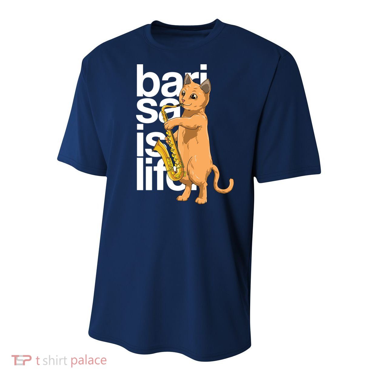 Cat Playing Saxophone Cat Jazz Sax Saxophonist Cat Musician Youth Performance Sprint T-Shirt