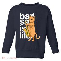 Cat Playing Saxophone Cat Jazz Sax Saxophonist Cat Musician Toddler Sweatshirt