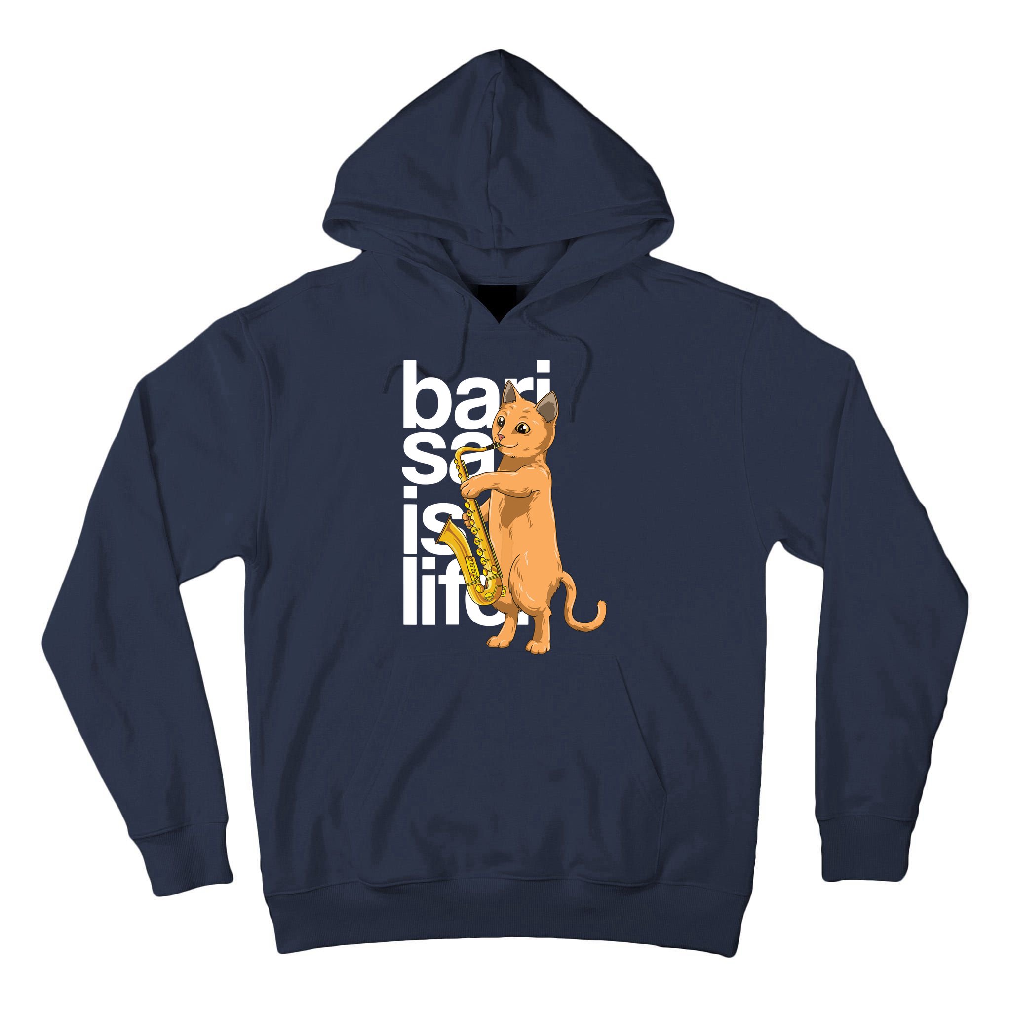 Cat Playing Saxophone Cat Jazz Sax Saxophonist Cat Musician Tall Hoodie
