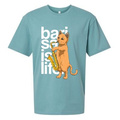 Cat Playing Saxophone Cat Jazz Sax Saxophonist Cat Musician Sueded Cloud Jersey T-Shirt