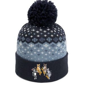 Cats Playing Saxophone Jazz Sax Musician Saxophonist The Baniff Cuffed Pom Beanie