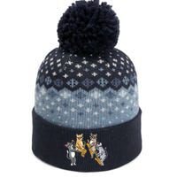 Cats Playing Saxophone Jazz Sax Musician Saxophonist The Baniff Cuffed Pom Beanie