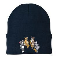 Cats Playing Saxophone Jazz Sax Musician Saxophonist Knit Cap Winter Beanie