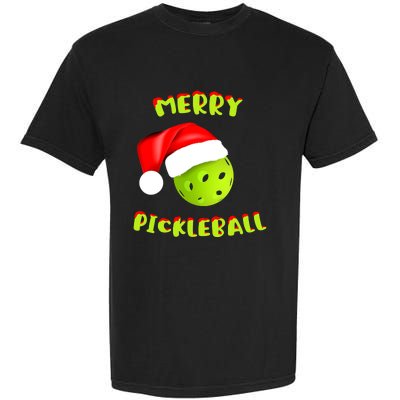 Christmas Pickleball Santa Hat Pickleball Player Winter Dink Garment-Dyed Heavyweight T-Shirt