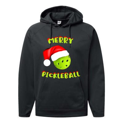 Christmas Pickleball Santa Hat Pickleball Player Winter Dink Performance Fleece Hoodie