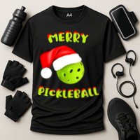 Christmas Pickleball Santa Hat Pickleball Player Winter Dink Cooling Performance Crew T-Shirt