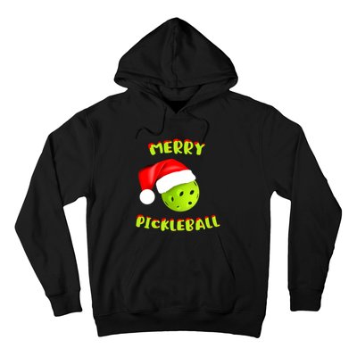 Christmas Pickleball Santa Hat Pickleball Player Winter Dink Hoodie