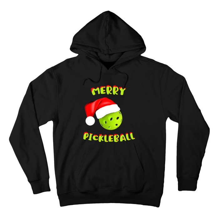 Christmas Pickleball Santa Hat Pickleball Player Winter Dink Hoodie