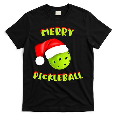 Christmas Pickleball Santa Hat Pickleball Player Winter Dink T-Shirt