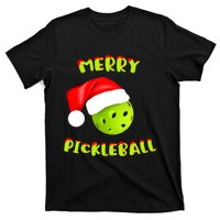 Christmas Pickleball Santa Hat Pickleball Player Winter Dink T-Shirt