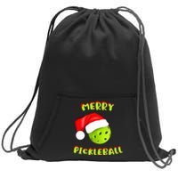 Christmas Pickleball Santa Hat Pickleball Player Winter Dink Sweatshirt Cinch Pack Bag