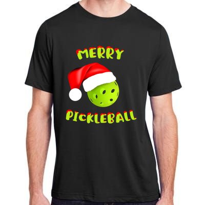 Christmas Pickleball Santa Hat Pickleball Player Winter Dink Adult ChromaSoft Performance T-Shirt