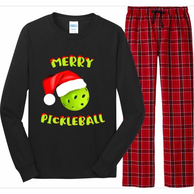 Christmas Pickleball Santa Hat Pickleball Player Winter Dink Long Sleeve Pajama Set