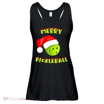 Christmas Pickleball Santa Hat Pickleball Player Winter Dink Ladies Essential Flowy Tank