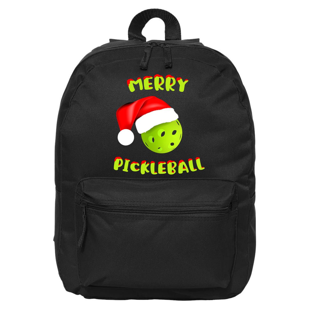 Christmas Pickleball Santa Hat Pickleball Player Winter Dink 16 in Basic Backpack