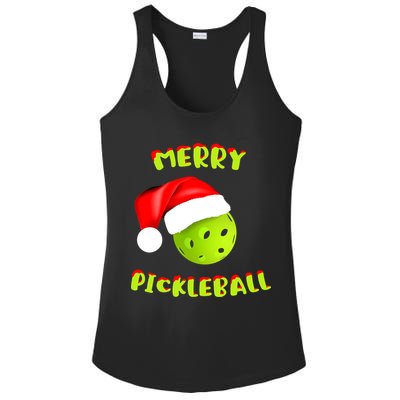 Christmas Pickleball Santa Hat Pickleball Player Winter Dink Ladies PosiCharge Competitor Racerback Tank