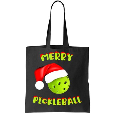 Christmas Pickleball Santa Hat Pickleball Player Winter Dink Tote Bag