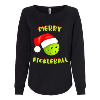 Christmas Pickleball Santa Hat Pickleball Player Winter Dink Womens California Wash Sweatshirt